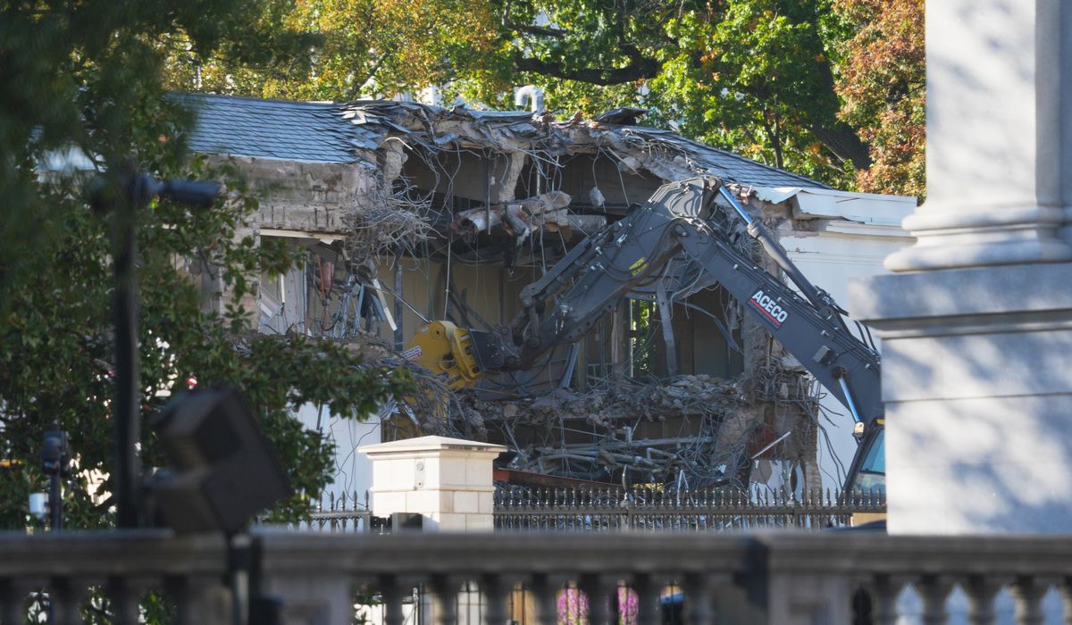 White House begins demolishing part of the East Wing to build Trump's ballroom