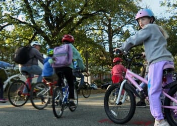 Montclair's 'bike bus' grew from 5 families to 400 weekly riders going to school