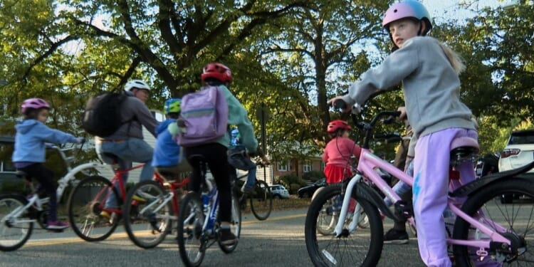 Montclair's 'bike bus' grew from 5 families to 400 weekly riders going to school
