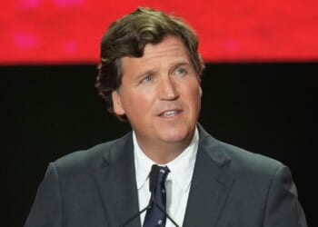 Donald Trump stands by Tucker Carlson after podcast with antisemite Nick Fuentes
