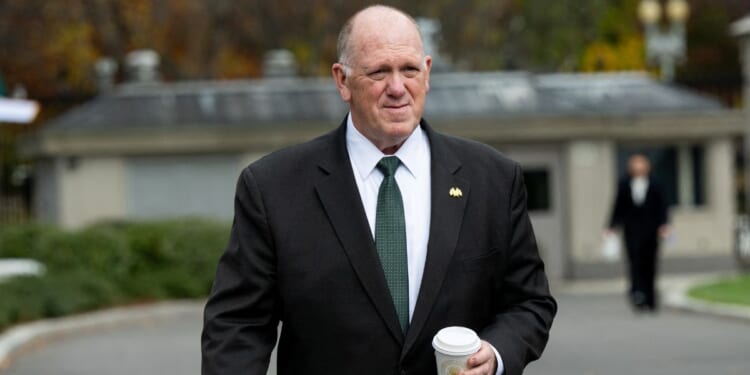 White House border czar Tom Homan speaks with the press outside of the West Wing of the White House in Washington, D.C., on Nov. 14, 2025.
