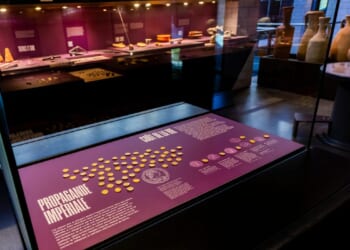 Two robbers overpower a guard and steal dozens of ancient gold coins from a Swiss museum