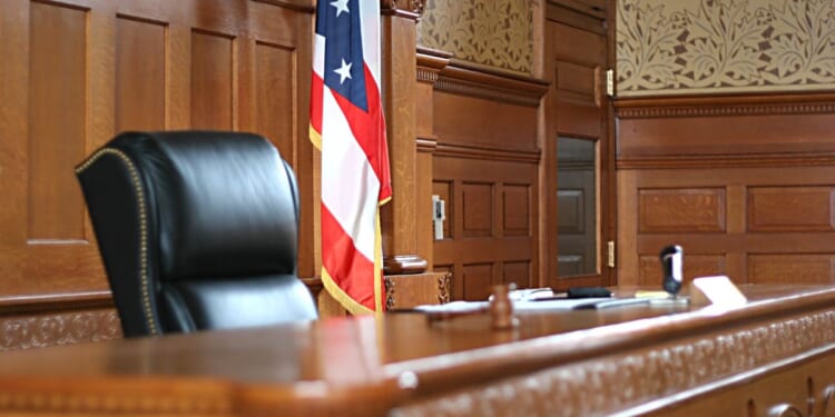 An American courtroom.