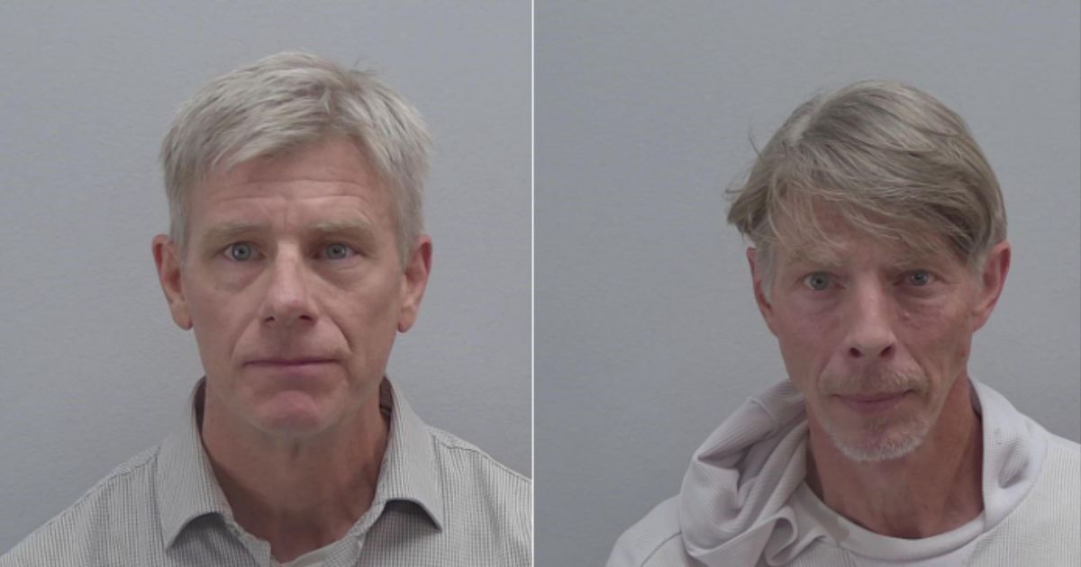 Official mugshots released by The Department of Homeland Security of the two men accused of planning to carry out an attack against US Immigration and Customs Enforcement agents, John Wilson Bennett and Mark Booth Bennett.