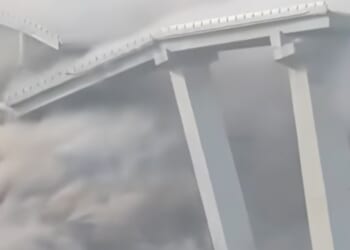 The Hongqi Bridge in western China collapsed Tuesday, only months after it was completed.