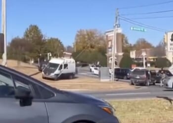 An officer was injured after DHS said a man “weaponized” his vehicle against a North Carolina ICE raid. (Screenshot via @DHSgov on X)