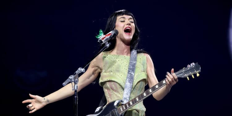 Katy Perry performs onstage during the Katy Perry The Lifetimes Tour 2025 at CDMX Arena on April 23, 2025, in Mexico City, Mexico.