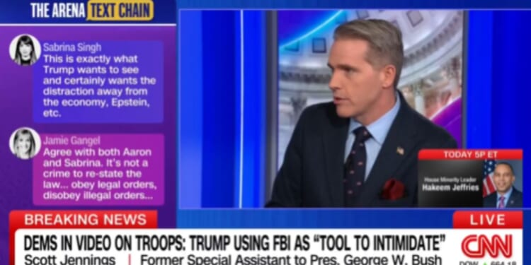 Scott Jennings said on Nov. 24, 2025, that the real issue isn’t the inquiry, but that sitting members of Congress pushed a narrative suggesting the commander-in-chief was prepared to issue illegal orders.