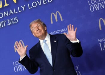President Donald Trump arrives to deliver remarks at the McDonald’s Impact Summit at the Westin D.C. Downtown on Nov. 17, 2025, in Washington, D.C.