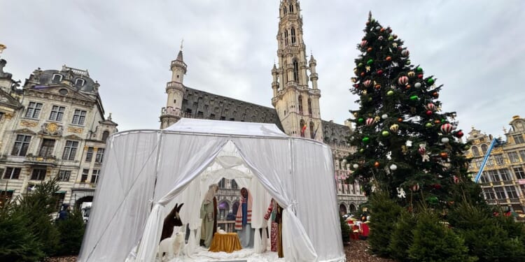 A controversial infant Jesus is stolen from a Belgian Nativity scene