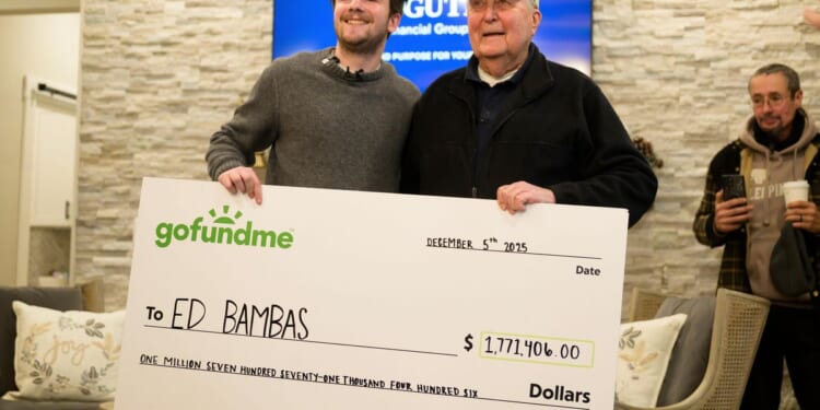 Sam Weidenhofer helps raise $1.7M gift for 88-year-old Michigan grocery cashier Ed Bambas