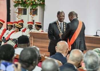 Ivory Coast's incumbent leader Alassane Ouattara is sworn in for a fourth term