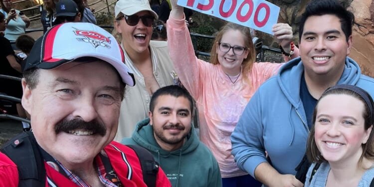 Jon Alan Hale marks his 15,000th spin on Disneyland's 'Cars' ride