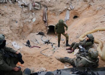 Israel army takes journalists into a tunnel in a Gaza city it seized and largely flattened