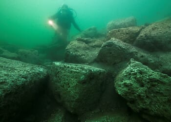 Archaeologists find 2,000-year-old pleasure barge with Greek graffiti off coast of Egypt