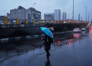 First rain of autumn falls in Iran's capital, but the drought-ravaged country needs far more