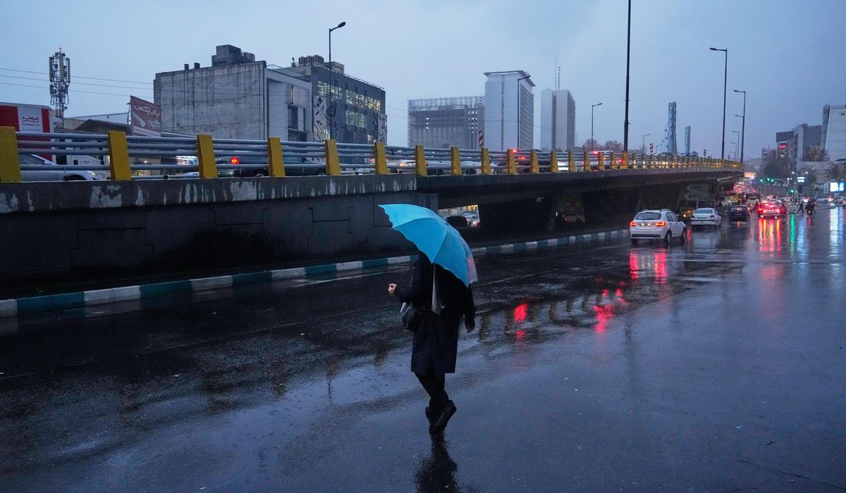 First rain of autumn falls in Iran's capital, but the drought-ravaged country needs far more