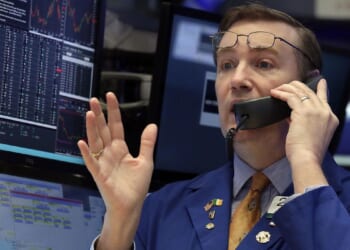 A sell-off for Oracle weighs on Wall Street even as Dow jumps 400 points