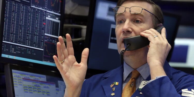 A sell-off for Oracle weighs on Wall Street even as Dow jumps 400 points