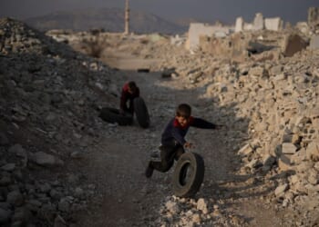 Syrian supporters cheer after repeal of Assad-era sanctions through NDAA