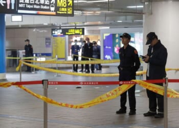 3 killed in knife attack in Taiwan, with suspect later falling to his death from a department store