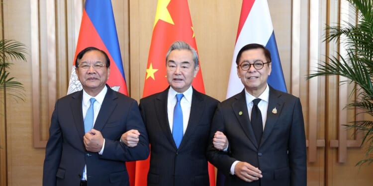 Diplomats of China, Cambodia and Thailand meet as Beijing seeks a stronger role in dispute