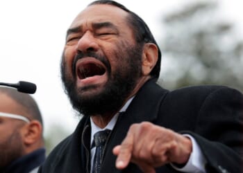 Rep. Al Green, a Texas Democrat, seen at a November anti-Trump protest, saw his articles of impeachment against President Donald Trump fail Thursday.