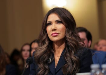 Secretary of Homeland Security Kristi Noem testifies before the House Committee on Homeland Security in the Cannon House Office Building on Dec. 11, 2025, in Washington, D.C.