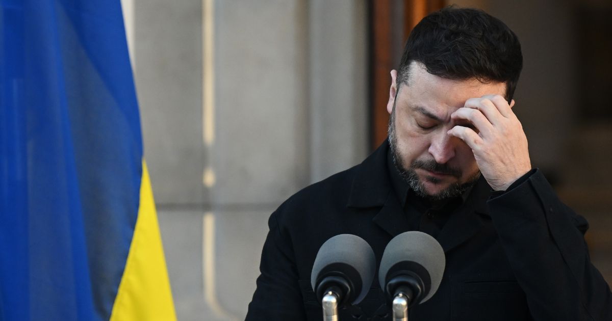 Ukrainian President Volodymyr Zelenskyy speaks with Ireland's Taoiseach Michael Martin at a government building in Dublin, Ireland on Dec. 2, 2025.