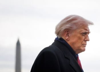 President Donald Trump speaks to reporters before boarding Marine One on the South Lawn at the White House on Dec. 13, 2025, in Washington, D.C.