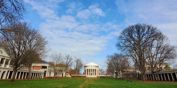 The lawn and rotunda at the University of Virginia.
