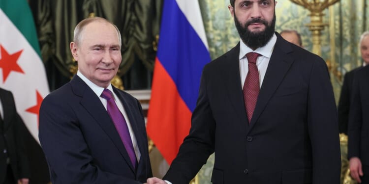 Vladimir Putin hosts Syria's interim leader for talks, with Russian military bases on the agenda