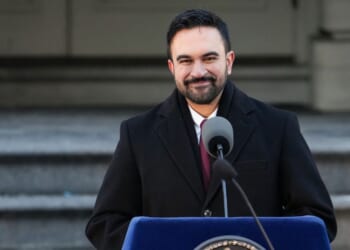 New York Mayor Zohran Mamdani speaks at his ceremonial inauguration as mayor at City Hall on Jan. 1, 2026, in New York City.
