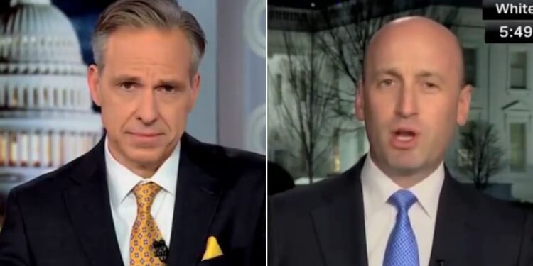 CNN's Jake Tapper, left, pretended not to understand Stephen Miller's point, so Miller hilariously accused Tapper of “doing that smarmy thing.”