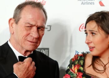 Tommy Lee Jones and Victoria Jones are seen in a file photo attending the Tokyo International Film Festival on Oct. 25, 2017, in Tokyo, Japan. Victoria Jones was found dead in a San Francisco hotel room Thursday.
