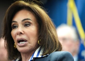 U.S. Attorney Jeanine Pirro speaks at a news conference announcing arrests in the murder of Congressional intern Eric Tarpinian-Jachym, at the U.S. Attorney's Office on Sept. 5, 2025, in Washington, D.C.