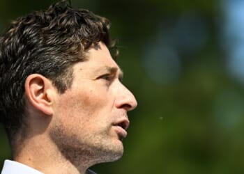 Minneapolis Mayor Jacob Frey speaks to the media following a mass shooting at Annunciation Catholic School on Aug. 27, 2025, in Minneapolis, Minnesota.