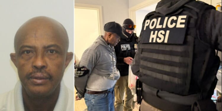 A man identified as Somali illegal alien Mahad Abdulkadir Yusuf was arrested by federal immigration officers.