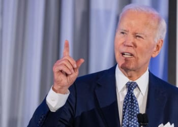 Former President Joe Biden, seen in an October photo, had the audacity to weigh in on Immigration and Customs Enforcement officers who are dealing with the problem his administration created.