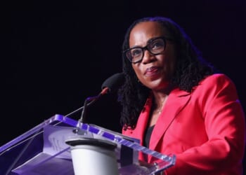 Ketanji Brown Jackson speaks onstage at the 2025 ESSENCE Festival of Culture presented by Coca-Cola at Ernest N. Morial Convention Center on July 5, 2025, in New Orleans, Louisiana.