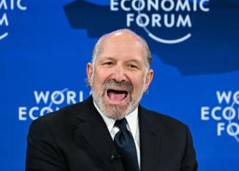 Commerce Secretary Howard Lutnick speaks during the World Economic Forum annual meeting in Davos, Switzerland, on Jan. 20, 2026.