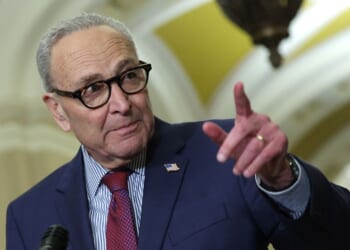 Senate Minority Leader Chuck Schumer speaks to the media following the weekly Senate policy luncheons at the U.S. Capitol on Jan. 13, 2026, in Washington, D.C.