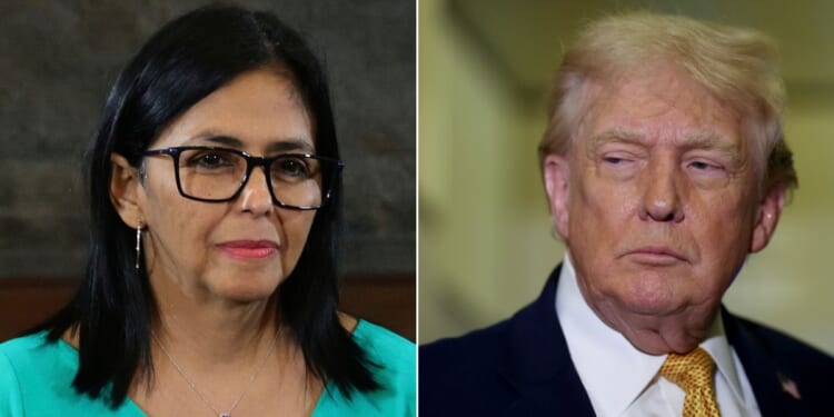 Venezuela's acting President Delcy Rodriguez, left, made a fiery speech condemning the arrest of Nicolás Maduro, but President Donald Trump responded that "if she doesn’t do what’s right, she is going to pay a very big price.”