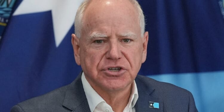 Minnesota Gov. Tim Walz, pictured during a news conference on Sunday.