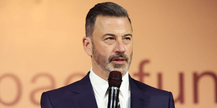 Jimmy Kimmel, seen in a file photo dated Oct. 29, once again lied to his audience Wednesday night to score political points against President Donald Trump's administration.