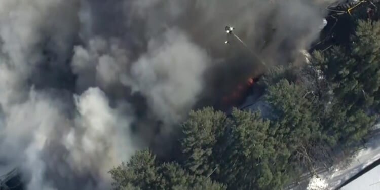 Explosion in New Hampshire sparks a fire at a mental health facility