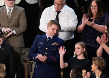 WATCH: Trump awards a U.S. Coast Guard with a medal for rescuing Texas flood victims