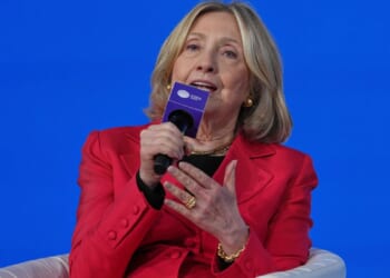 Hillary Clinton testifying in front of House Oversight Committee as part of Epstein investigation