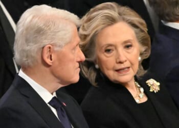 Former President Bill Clinton and former Secretary of State Hillary Clinton, seen in a 2025 photo, are giving depositions this week regarding their relationship with convicted pedophile Jeffrey Epstein.