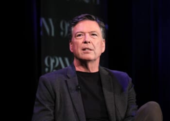 James Comey speaks onstage during Former FBI Director James Comey In Conversation With MSNBC's Nicolle Wallace at 92NY on May 30, 2023, in New York City.